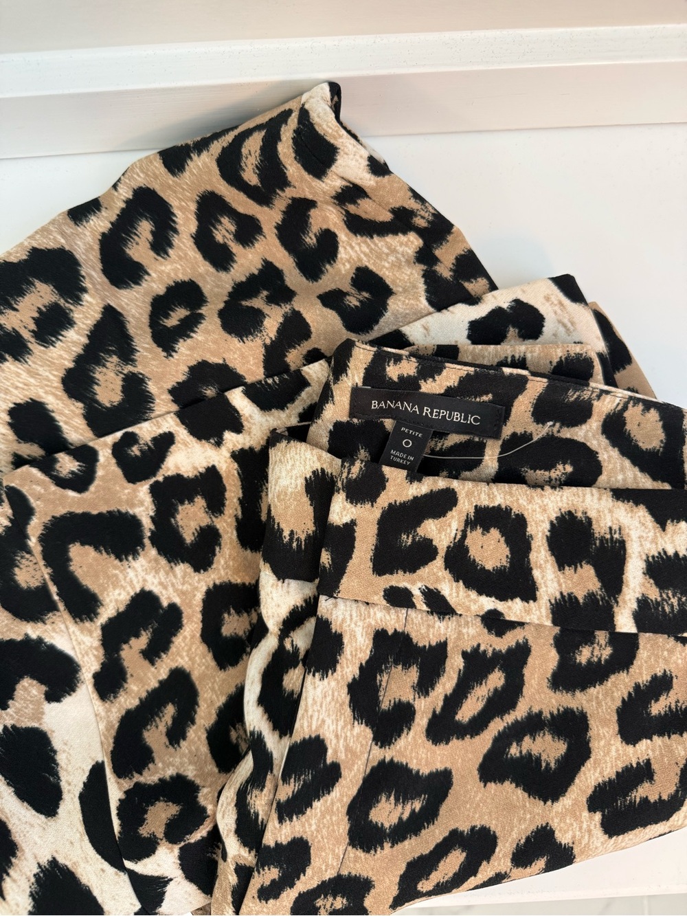 Banana Republic Tan and Black Leopard Pants